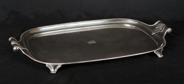 A GEORGE V SILVER TRAY