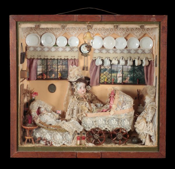 A VICTORIAN DOLL'S HOUSE DIORAMA