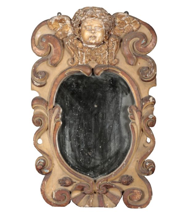 A GILTWOOD MIRROR, POSSIBLY FLORENTINE