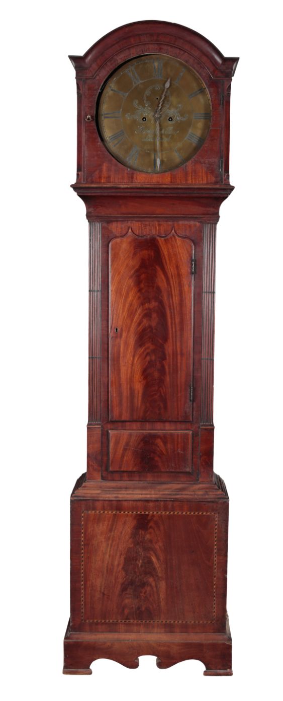 ROSKELL & SON OF LIVERPOOL: A GEORGE III MAHOGANY LONGCASE CLOCK