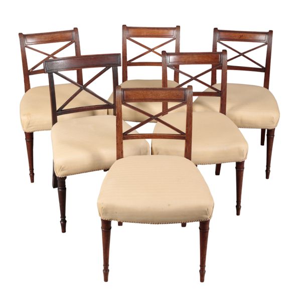 A SET OF SIX REGENCY MAHOGANY DINING CHAIRS