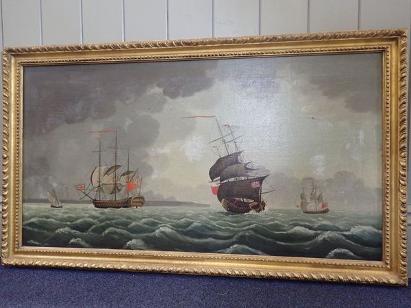 FOLLOWER OF P. MONOMY: MARITIME SCENE, BRITISH VESSELS