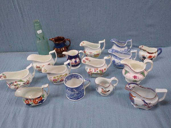 A COLLECTION OF EARLY 19TH CENTURY MILK JUGS