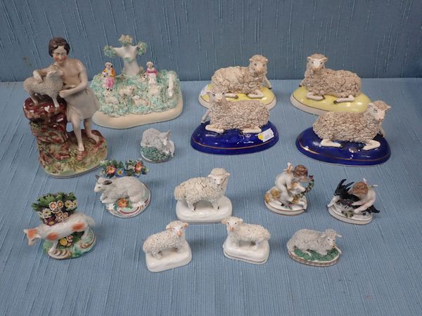 A COLLECTION OF STAFFORDSHIRE SHEEP