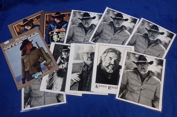 SIGNED KENNY ROGERS PHOTOGRAPHS