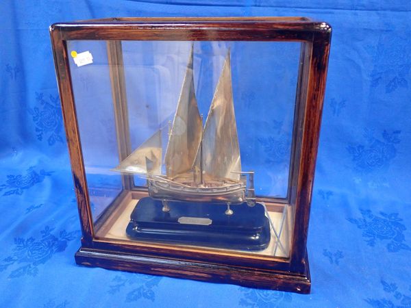 A MALTESE SILVER MODEL SAILING VESSEL