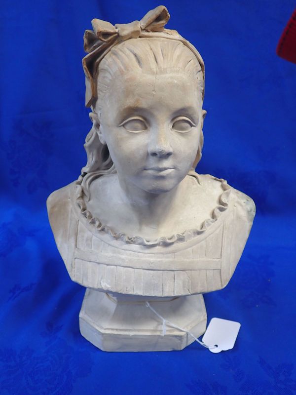 A FRENCH BELLE EPOQUE PLASTER BUST