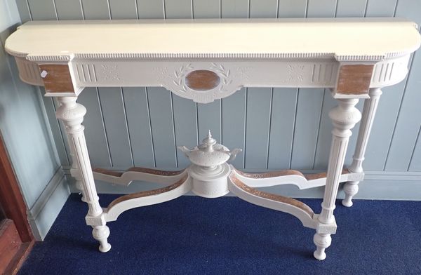 A 19TH CENTURY FRENCH STYLE CONSOLE TABLE