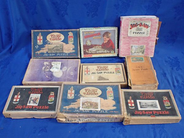 A COLLECTION OF VINTAGE  GWR JIG-SAW PUZZLES