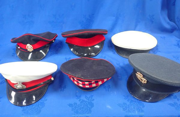 SIX VARIOUS UNIFORM CAPS