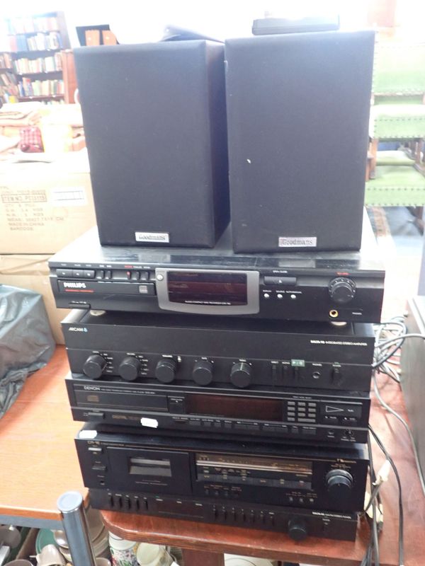 A DENON CD PLAYER, AND OTHER  HI-FI EQUIPMENT