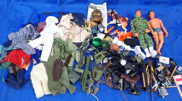 TWO ACTION MAN FIGURES, AND ACCESSORIES