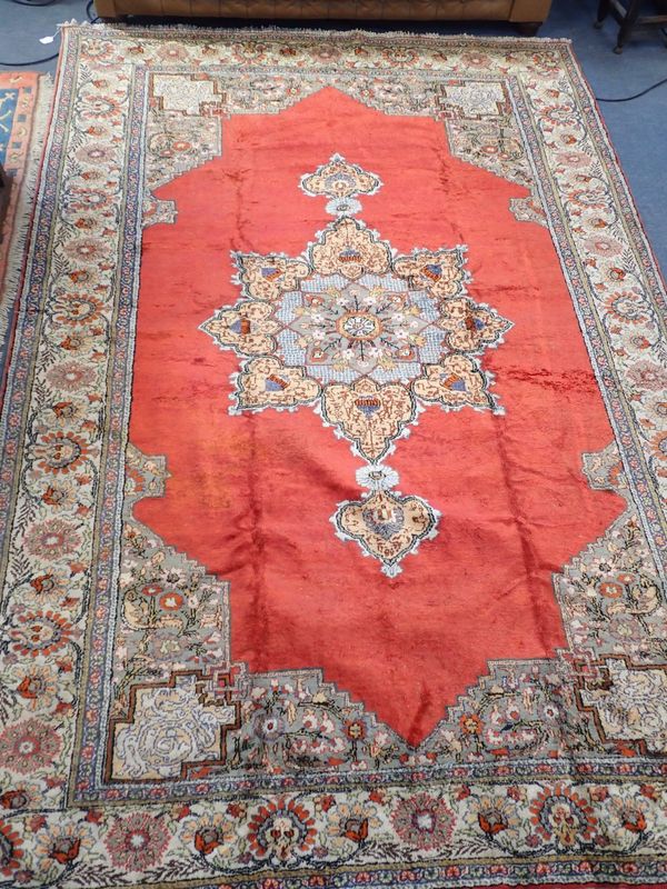 A RED TURKISH ANATOLEAN KAYSERI RUG