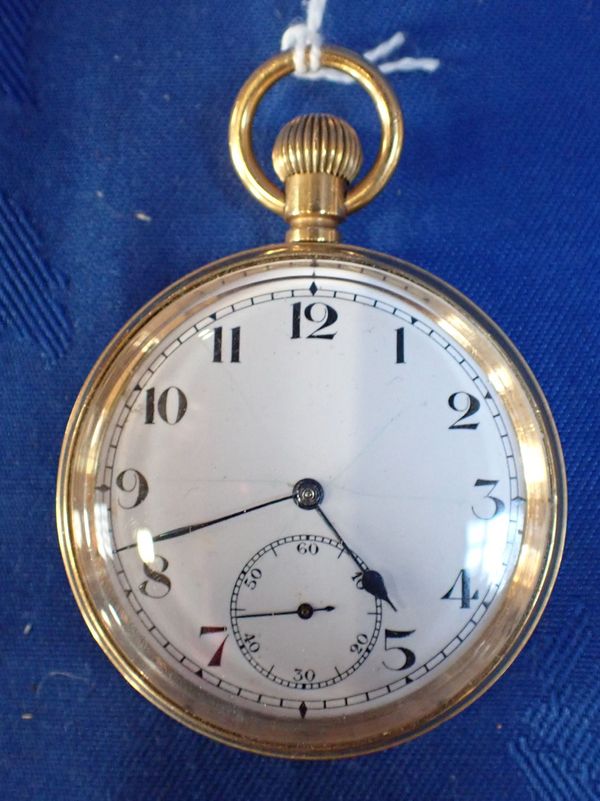 A GOLD PLATED CYMA POCKET WATCH