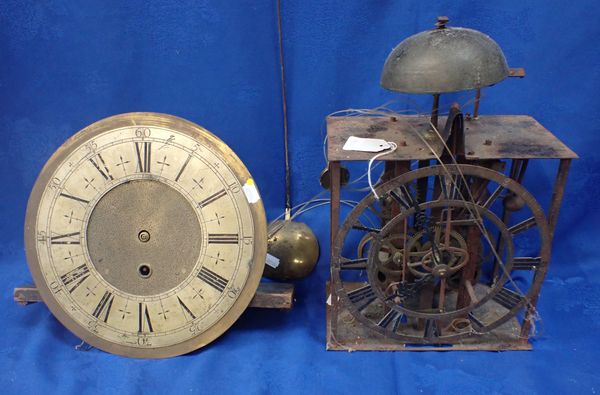 A LONGCASE CLOCK MOVEMENT (A/F)