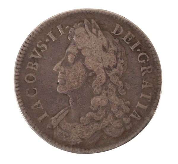 JAMES II 1686 HALFCROWN.