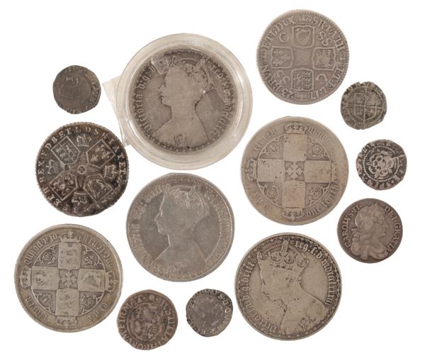 A COLLECTION OF BRITISH SILVER COINS