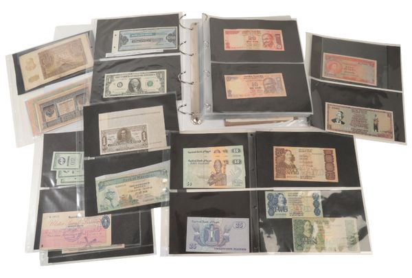 A LARGE COLLECTION OF MIXED WORLD BANK NOTES