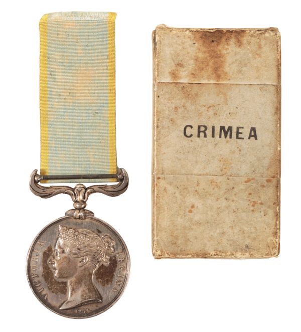 A BOXED UNNAMED CRIMEA MEDAL