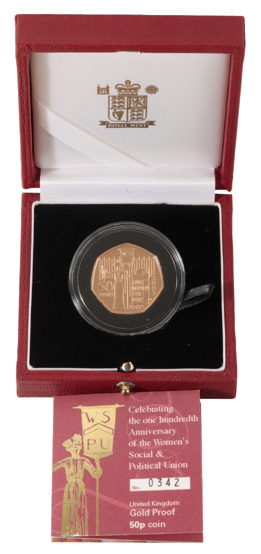 A 2003 ROYAL MINT 50 PENCE GOLD PROOF COIN