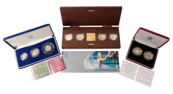 A 2002 ROYAL MINT COMMONWEALTH GAMES SILVER PIEDFORT COLLECTION