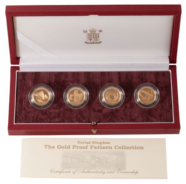 A 2004 ROYAL MINT GOLD PROOF £1 FOUR COIN SET