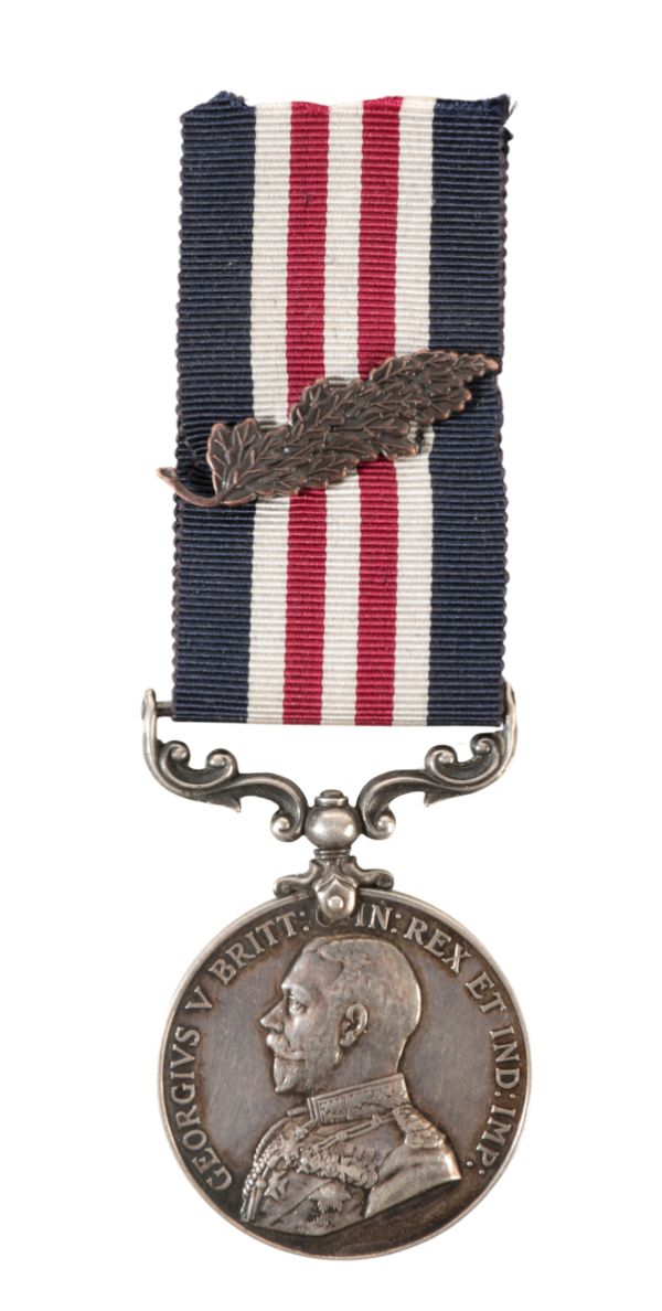 MILITARY MEDAL AND MID EMBLEMT TO GNR C WAIT B.77/ BDE: R.F.A