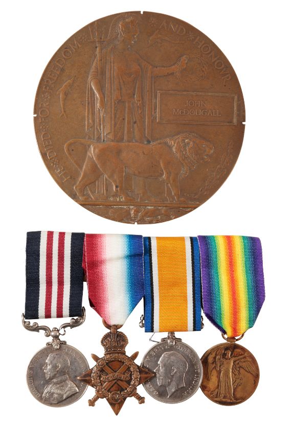 MILITARY MEDAL 1914/15 TRIO & PLAQUE