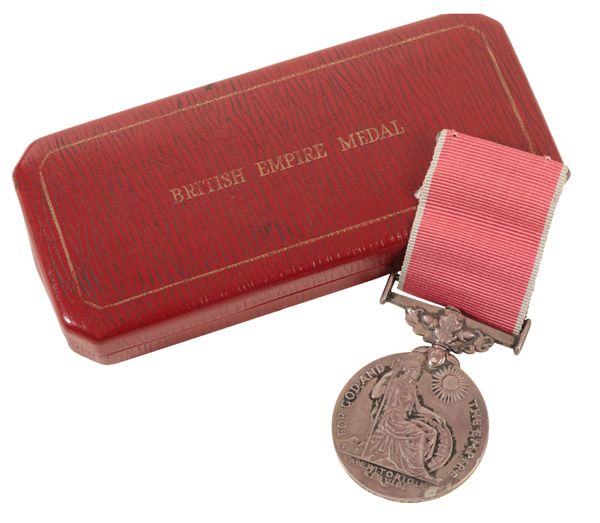 CASED EII BRITISH EMPIRE MEDAL TO MOSES PERKS