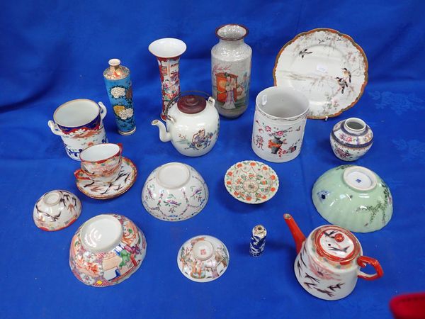 A COLLECTION OF VARIOUS CHINESE AND JAPANESE CERAMICS