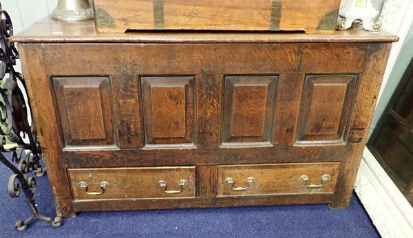 AN 18TH CENTURY MULE CHEST OF SMALL PROPORTIONS