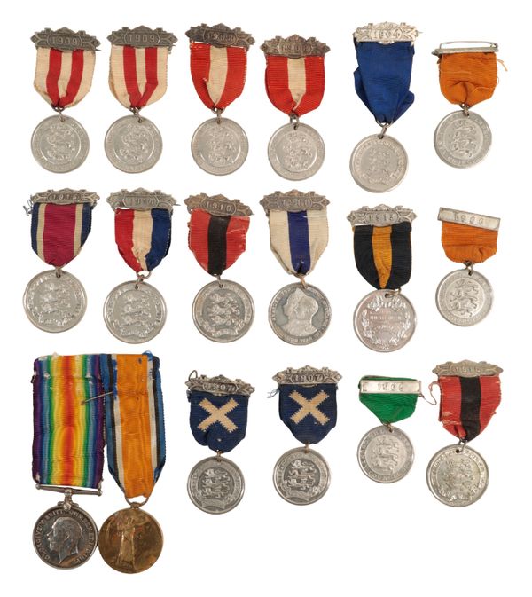 COLLECTION OF DORSET ATTENDANCE MEDALS FROM 1900