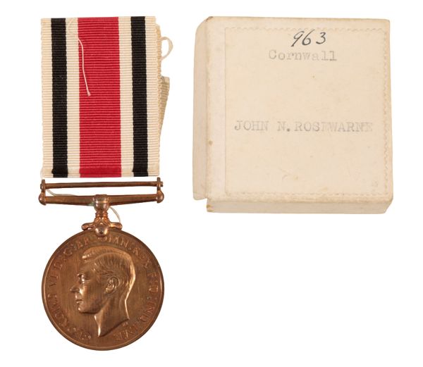 GEORGE VI SPECIAL CONSTABULARY MEDAL TO JOHN ROSEWARNE