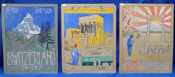 REG COOPER,  THREE DESIGNS FOR TRAVEL POSTERS