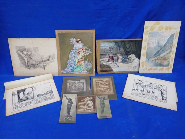 A COLLECTION OF DRAWINGS AND PAINTINGS