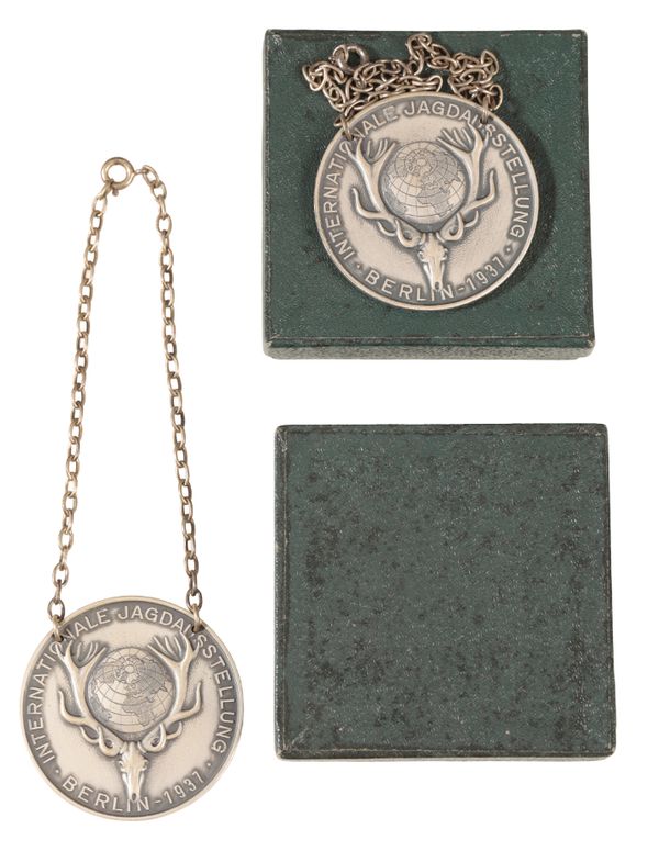 TWO GERMAN 1937 HUNTING EXHIBITION MEDALS