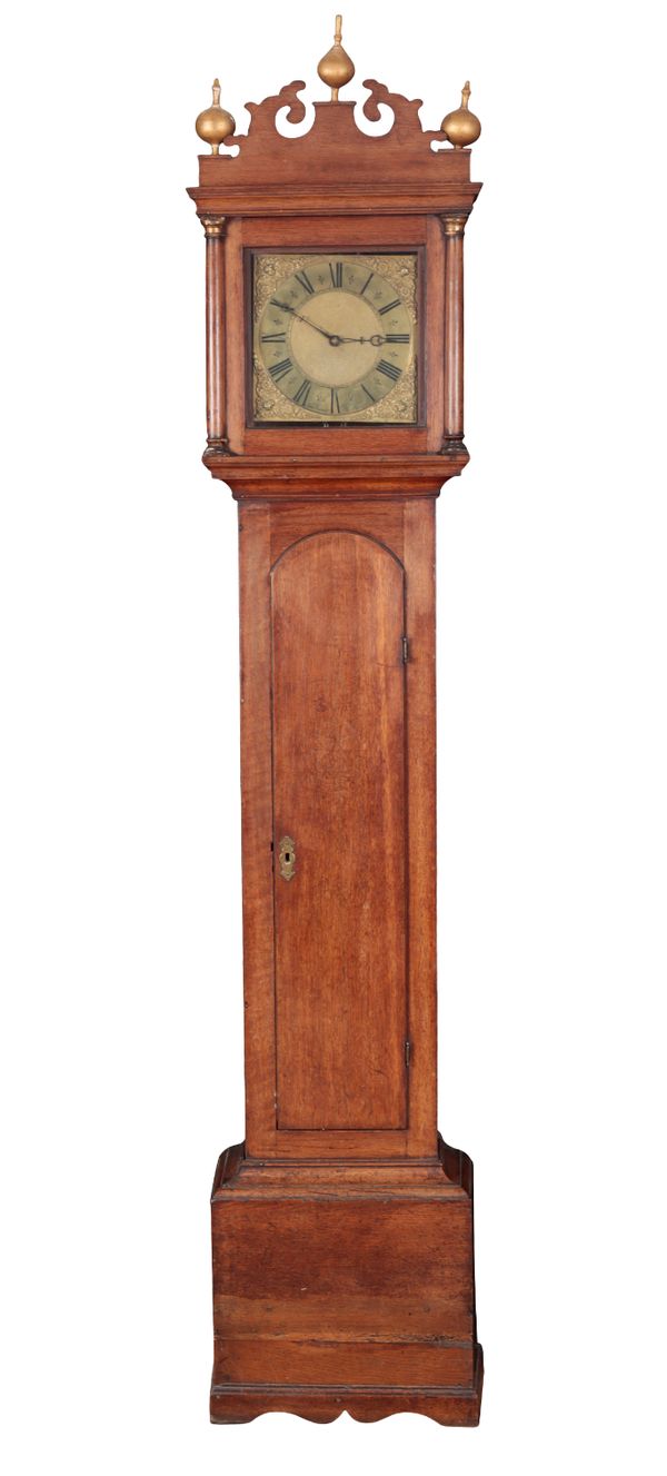 AN 18TH CENTURY LONGCASE CLOCK BY SAMUEL JEMMETT OF MIDHURST