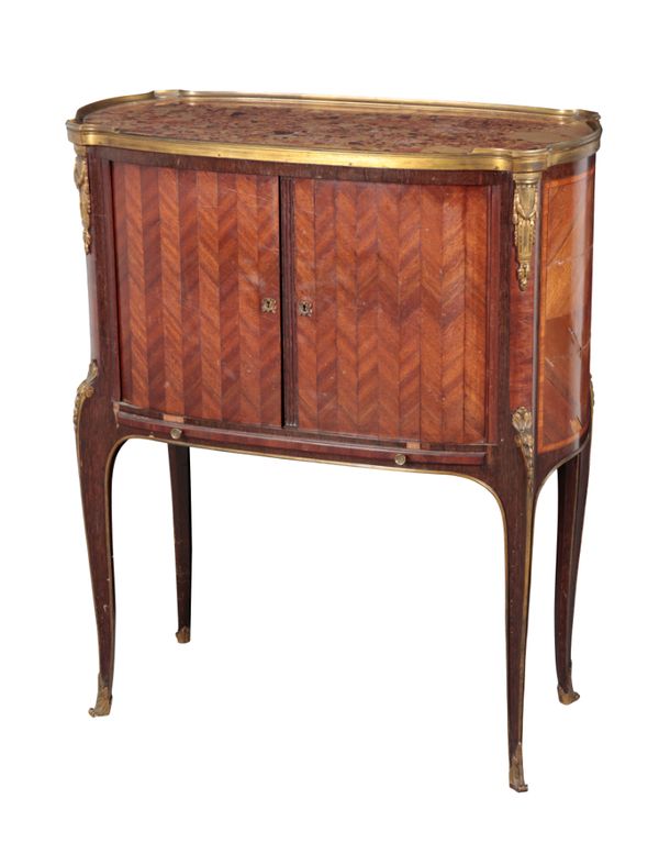 A LOUIS XV STYLE KINGWOOD CABINET