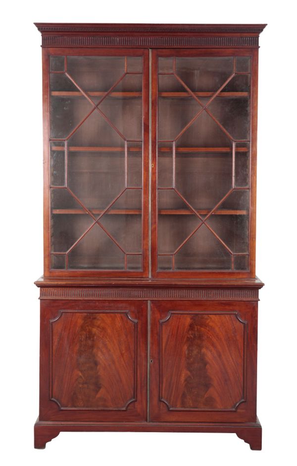 A GEORGE III MAHOGANY BOOKCASE