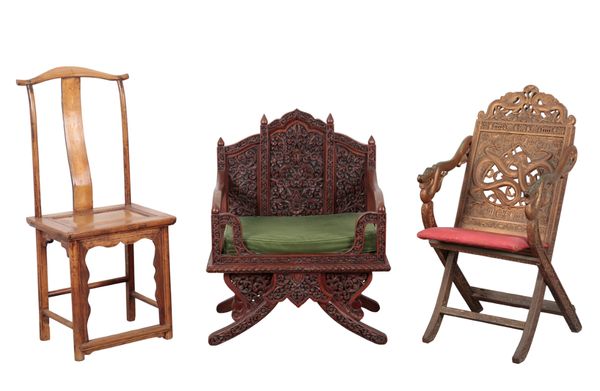 A GROUP OF THREE CHINESE CHAIRS