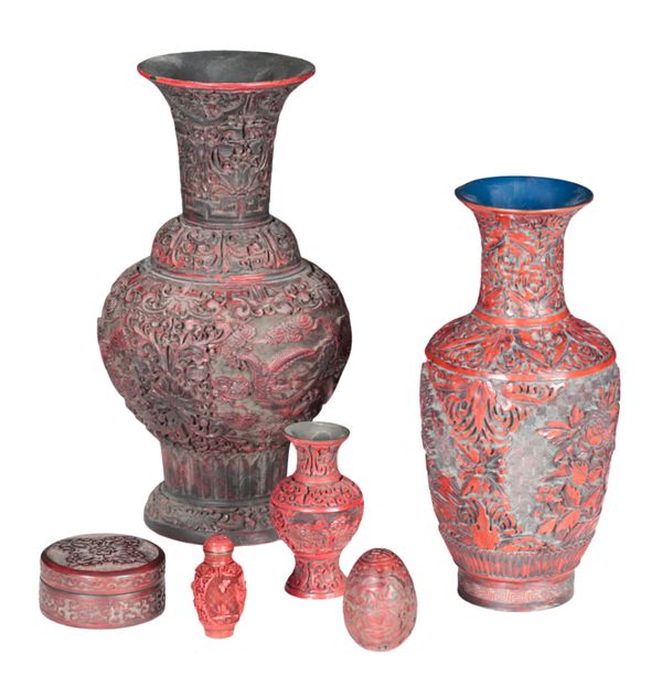 A CHINESE 'CINNABAR LACQUER' VASE