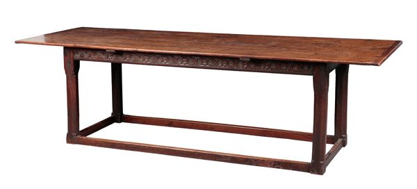 AN OAK REFECTORY TABLE