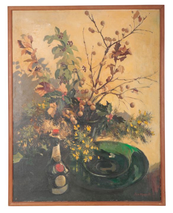 JACK MERRIOTT (1901-1968) A STILL LIFE WITH HOLLY