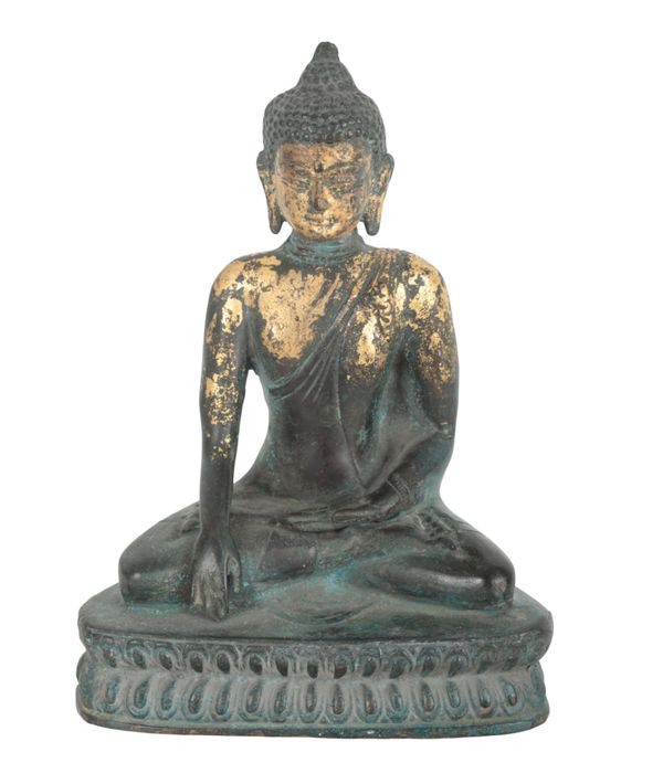 A CHINESE GILT BRONZE FIGURE OF BUDDHA