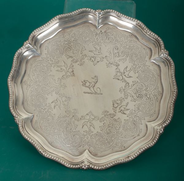 AN EARLY VICTORIAN SILVER SALVER