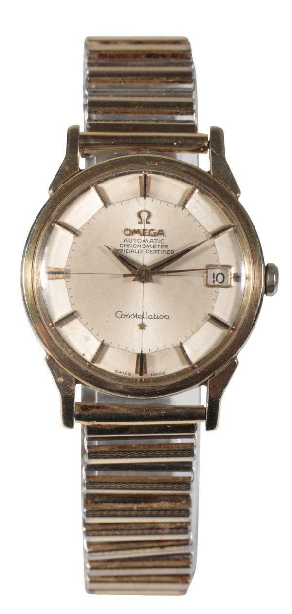 OMEGA CONSTELLATION: A GENTLEMAN'S GOLD-PLATED &  STAINLESS STEEL WRISTWATCH