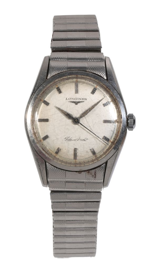 LONGINES SILVER ARROW: A GENTLEMAN'S STAINLESS STEEL WRISTWATCH