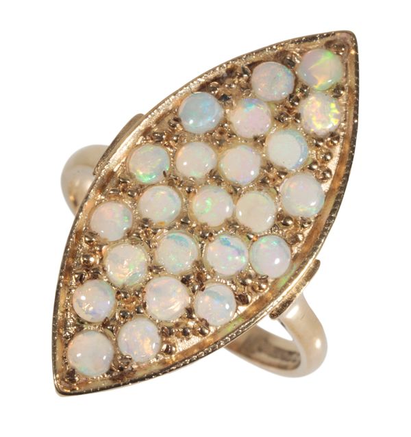 AN OPAL CLUSTER DRESS RING