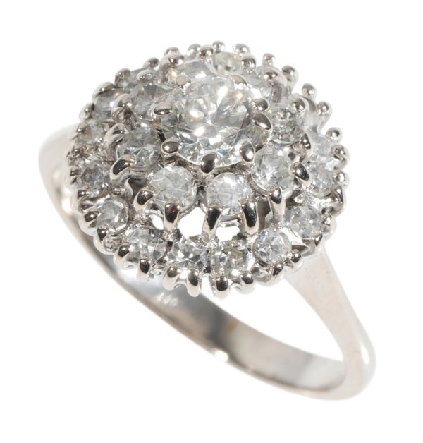 A DIAMOND CLUSTER RING