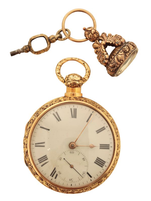 JOHN PIERREPONT OF LIVERPOOL: A GENTLEMAN'S18CT GOLD PEAR CASED POCKET WATCH